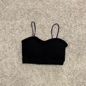 Chic Black Spaghetti Strap Bra